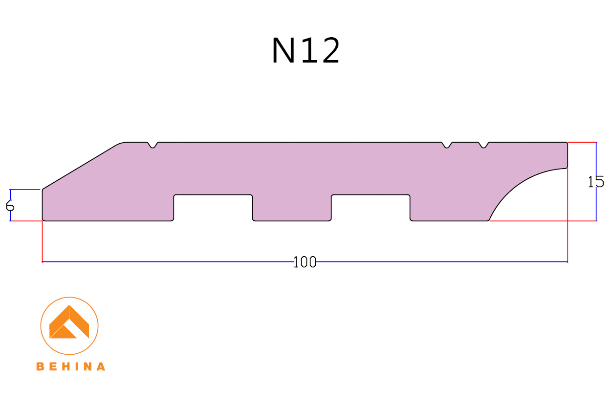 قرنیز مدرن بهینا مدل N12-12 سایز 100 میلیمتر