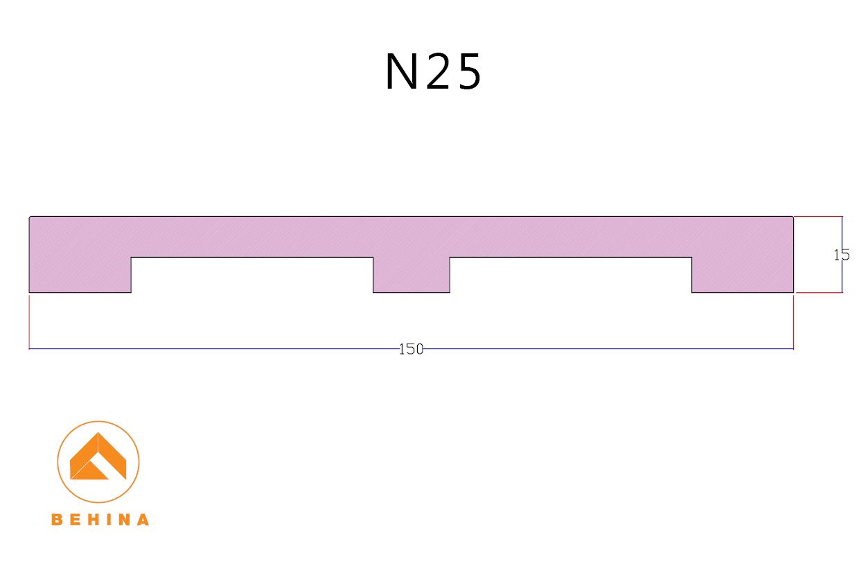 قرنیز مدرن بهینا مدل N25-12 سایز 150 میلیمتر