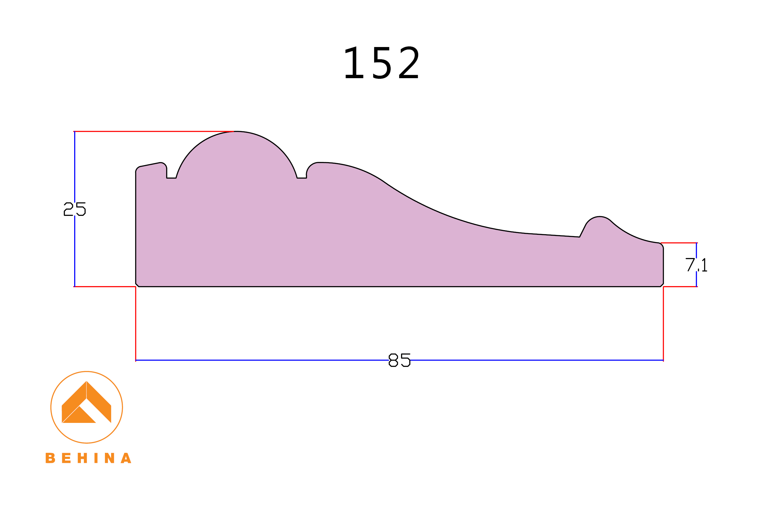 زیرگلویی آنتیک بهینا مدل 152 کد 5 سایز 85 میلیمتر
