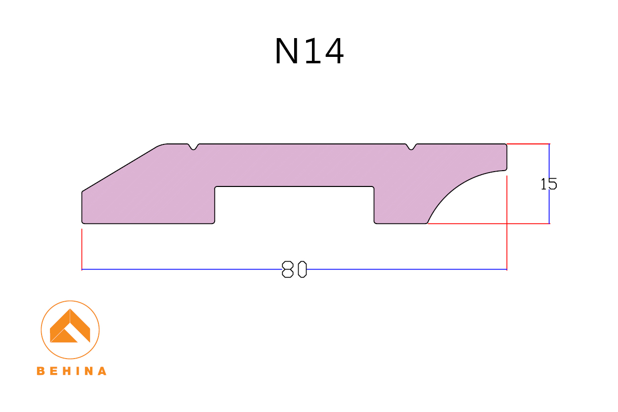 قرنیز مدرن بهینا مدل N14-12 سایز 80 میلیمتر