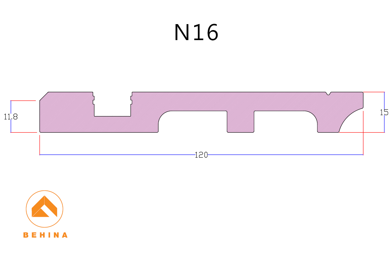 قرنیز نوری مدرن بهینا مدل N16-12 سایز 120 میلیمتر