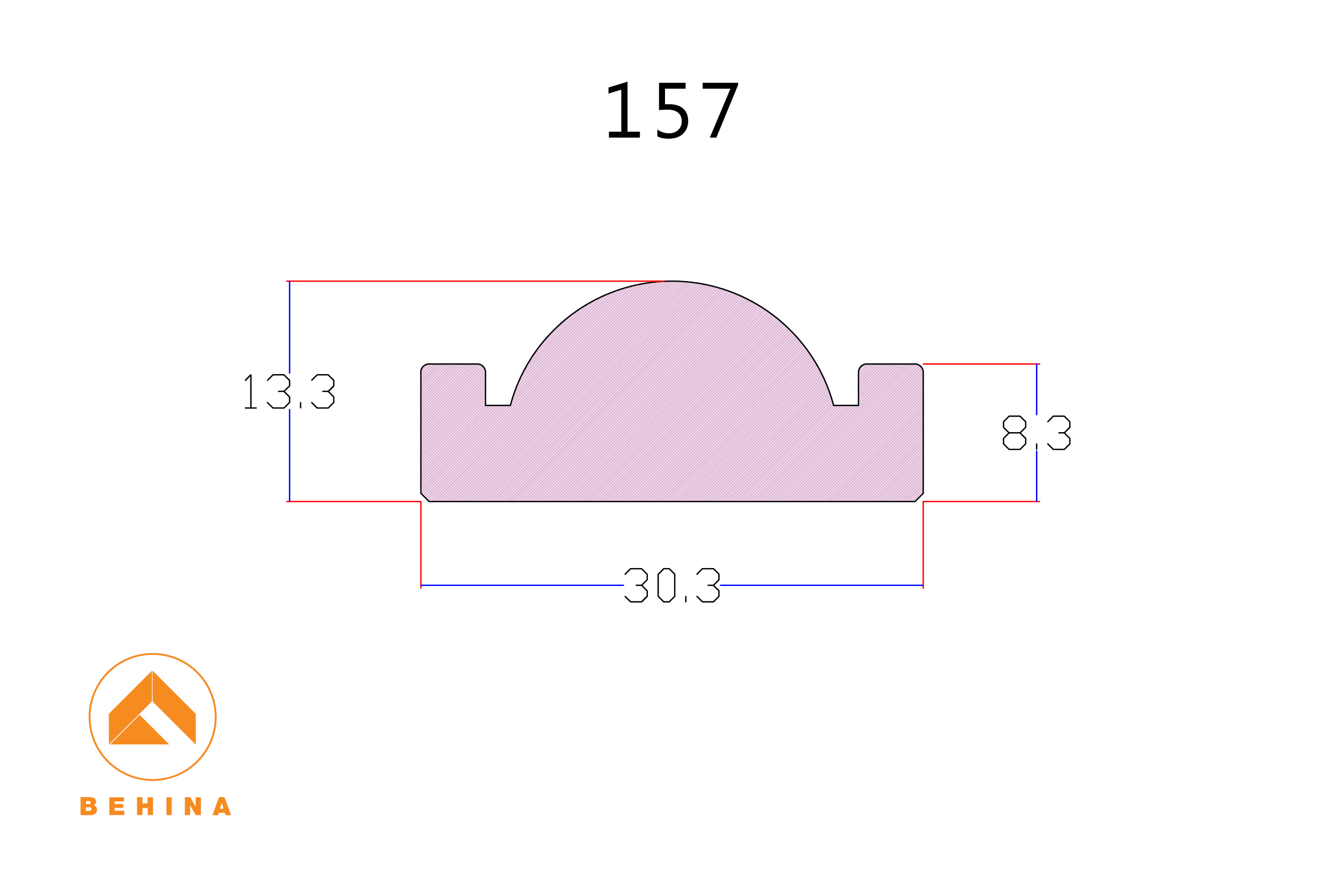 تسمه آنتیک بهینا مدل 157 کد 5 سایز 30 میلیمتر