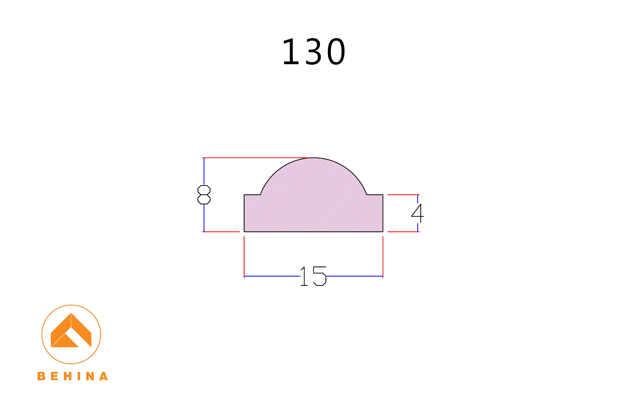 تسمه آنتیک بهینا مدل 130 کد 5 سایز 15 میلیمتر