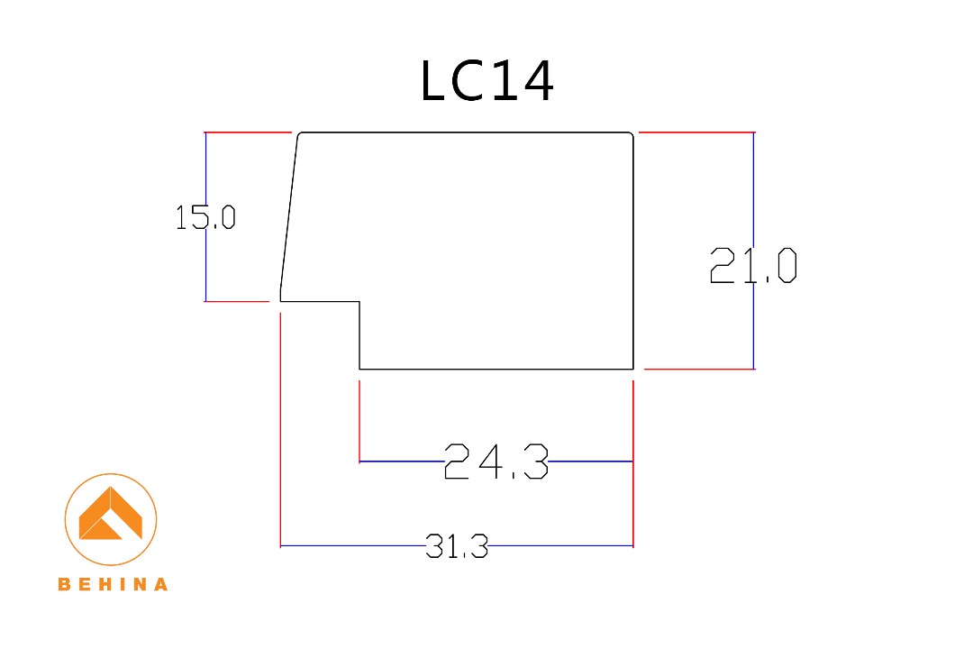 ابزار سمت راست لوور بهینا مدل LC14-12 سایز 31 میلیمتر
