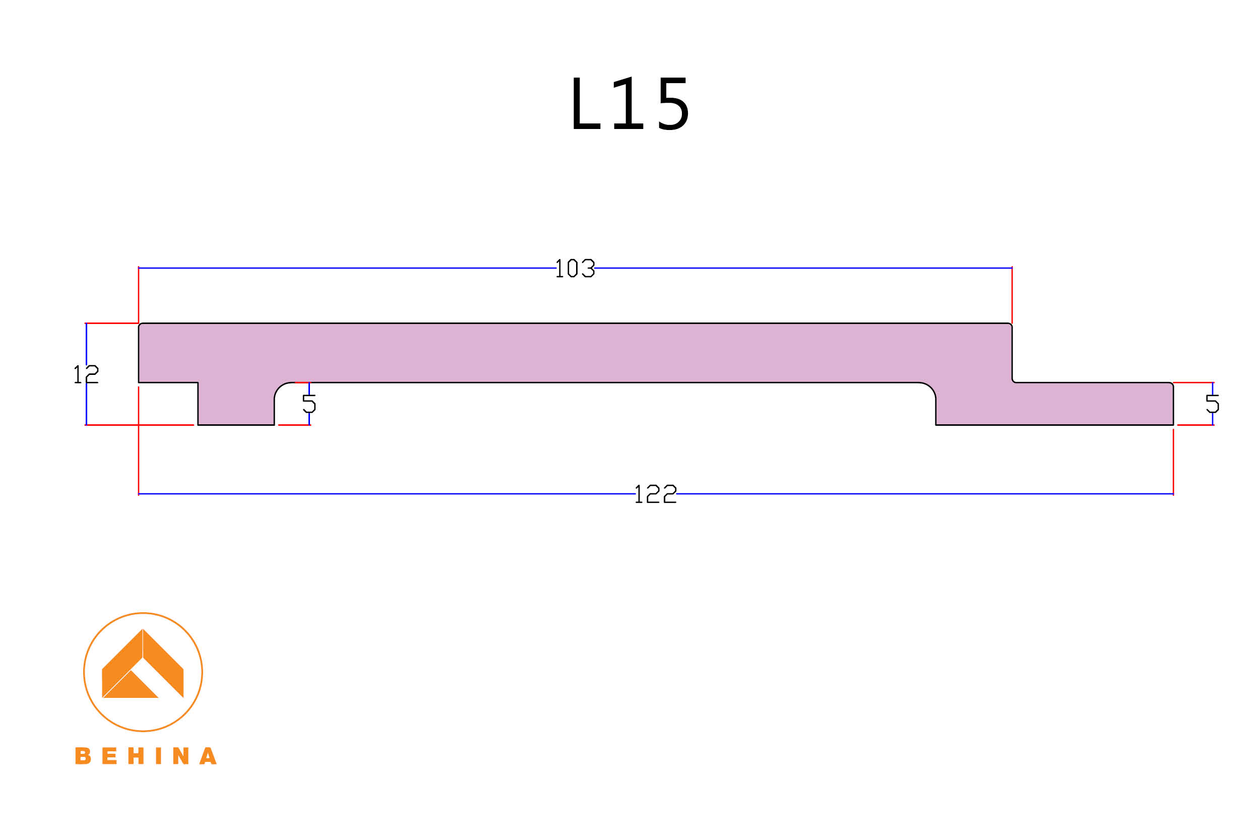 لوور بهینا مدل L15-12 سایز 120 میلیمتر